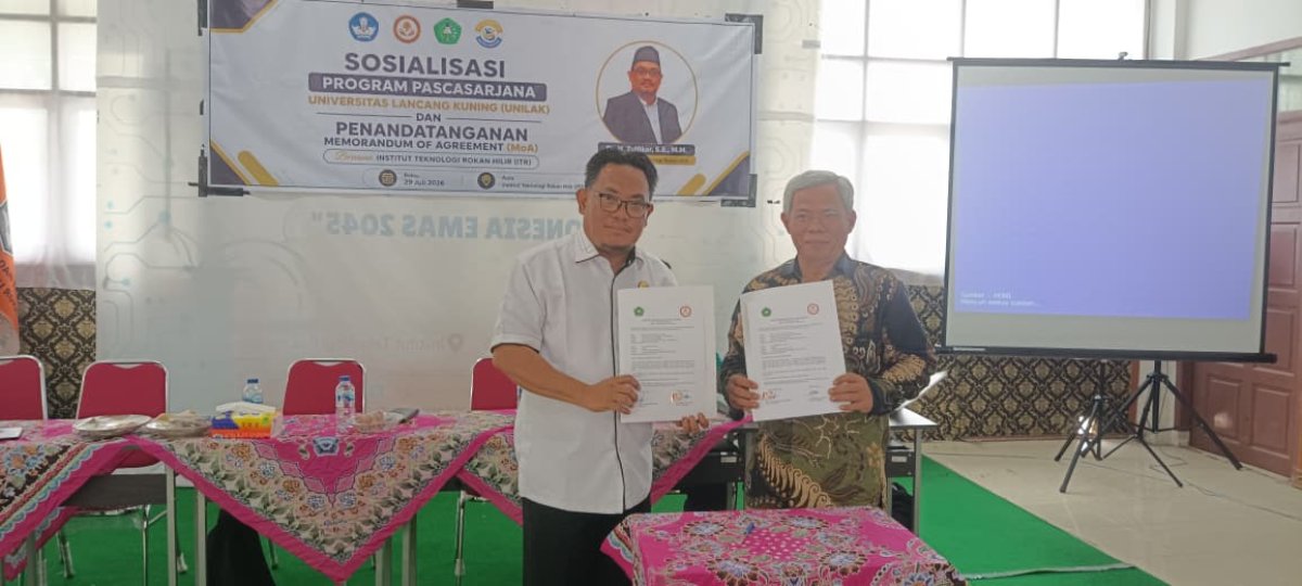 Perkuat Kolaborasi, Magister Ilmu Komputer Unilak Sosialisasi dan MoA di ITB Rokan Hilir