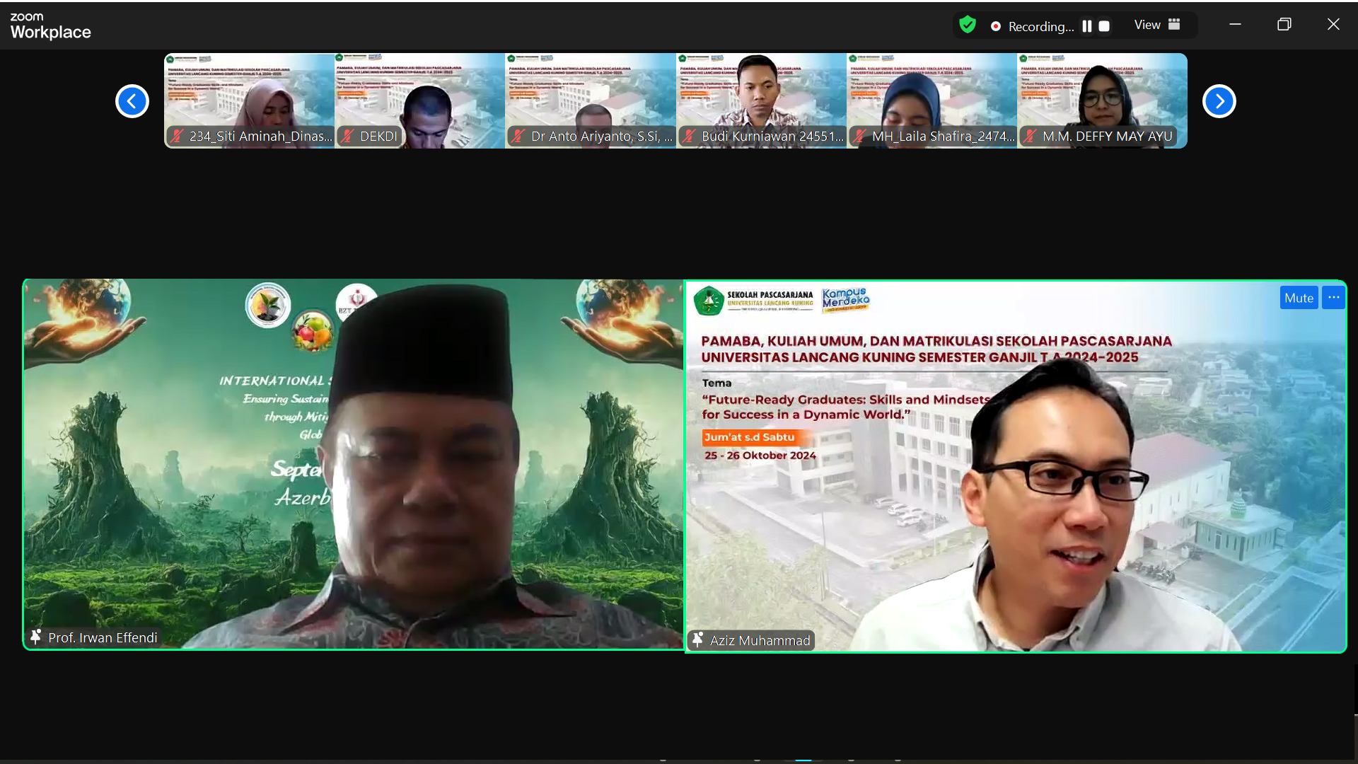Kuliah Umum PAMABA Sekolah Pascasarjana Unilak diisi oleh Dosen Ternama dari Universitas Top Dunia
